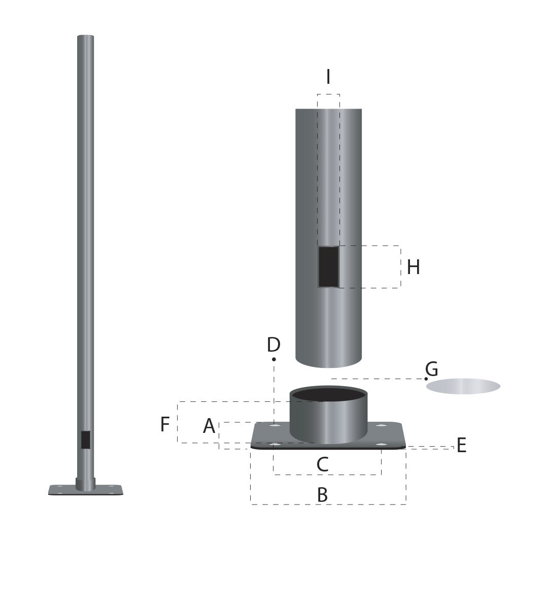 Poste Circular Recto